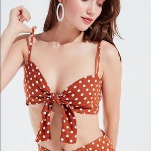 NWOT Faithfull the Brand Tie Front Top - Rust